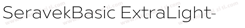 SeravekBasic ExtraLight字体转换